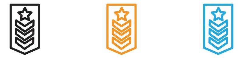 Military Rank logo set collection for web app ui vector