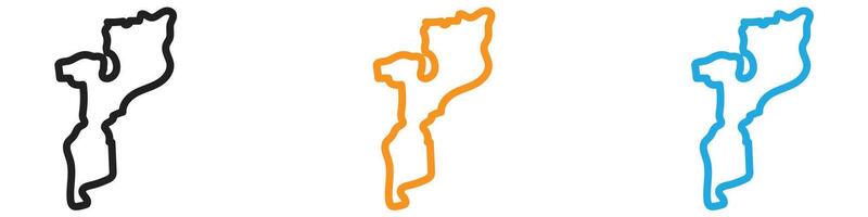 Mozambique map logo set collection for web app ui vector