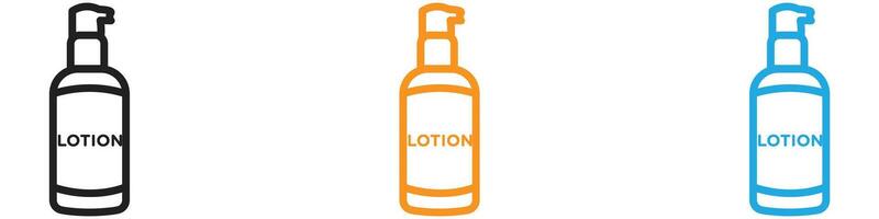 Moisturizing lotion bottle logo set collection for web app ui vector