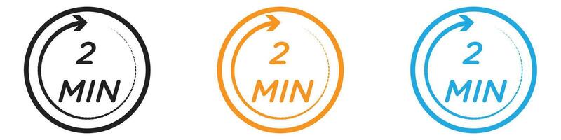 Minute timer logo set collection for web app ui vector