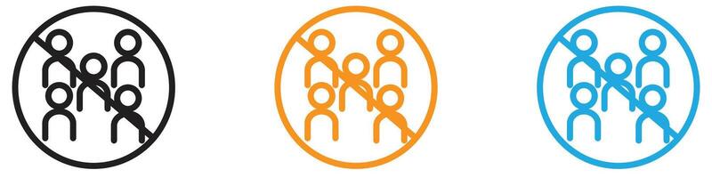 No gathering logo set collection for web app ui vector