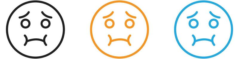 Nauseated emoji logo set collection for web app ui vector