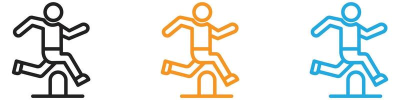 Obstacle race logo set collection for web app ui vector