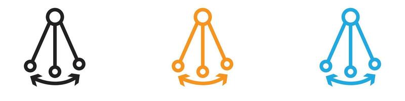 Oscillation logo set collection for web app ui vector