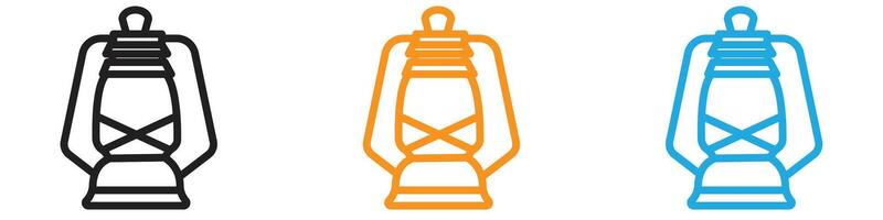 Oil lantern logo set collection for web app ui vector