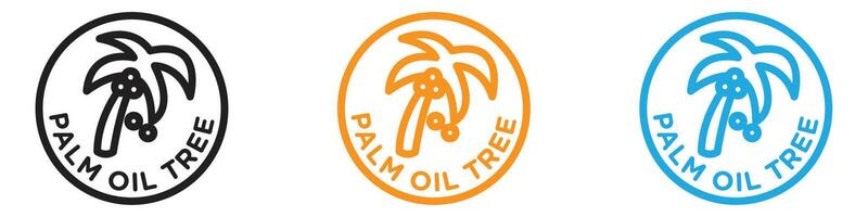 Palm oil free logo set collection for web app ui vector