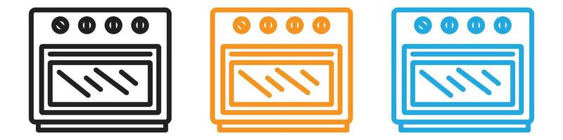 Oven logo set collection for web app ui vector
