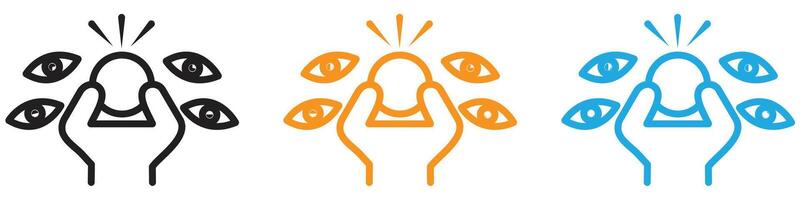 Paranoia logo set collection for web app ui vector