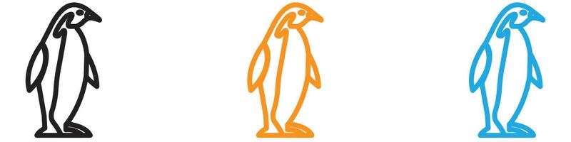 Penguin logo set collection for web app ui vector