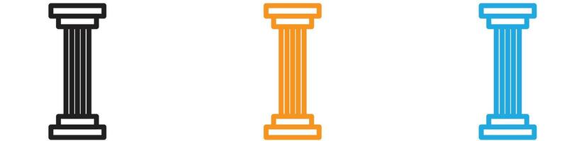 Pillar column logo set collection for web app ui vector
