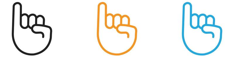 Pinky finger logo set collection for web app ui vector