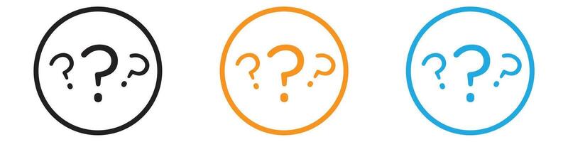 Question mark logo set collection for web app ui vector