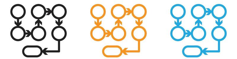 process method step procedure or workflow icon vector