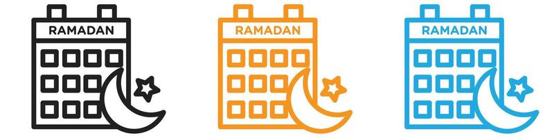 Ramadan Calendar logo set collection for web app ui vector