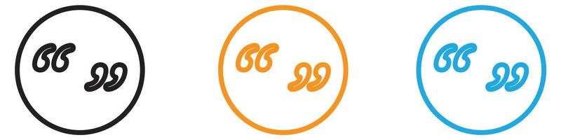 Quote logo set collection for web app ui vector