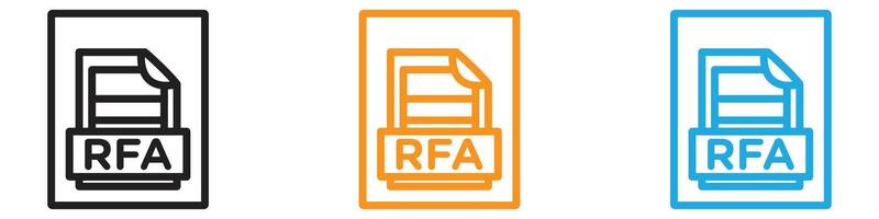 RFA File logo set collection for web app ui vector