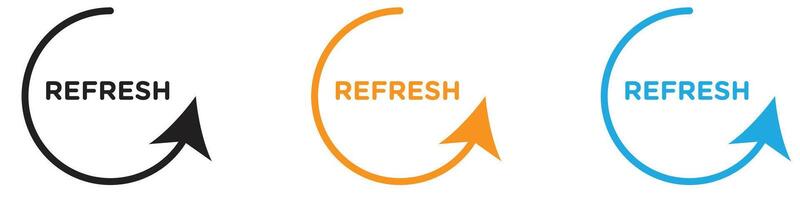 Refresh logo set collection for web app ui vector