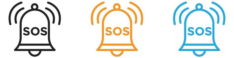 SOS Emergency logo set collection for web app ui vector
