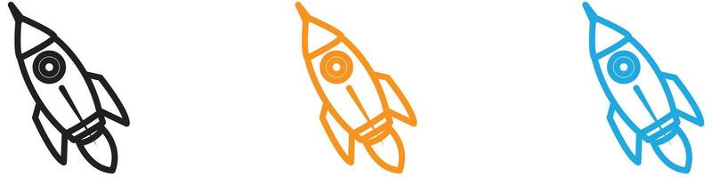 Rocket logo set collection for web app ui vector