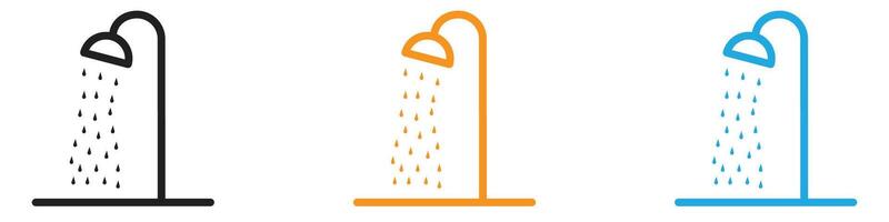 Shower head logo set collection for web app ui vector