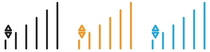Signal logo set collection for web app ui vector