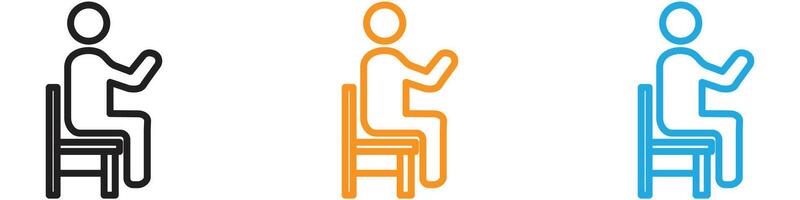 Sitting logo set collection for web app ui vector