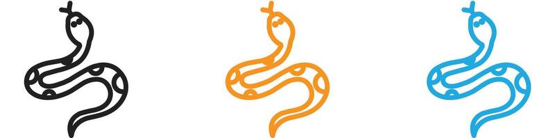 Snake logo set collection for web app ui vector