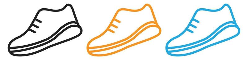 Sneaker shoe logo set collection for web app ui vector