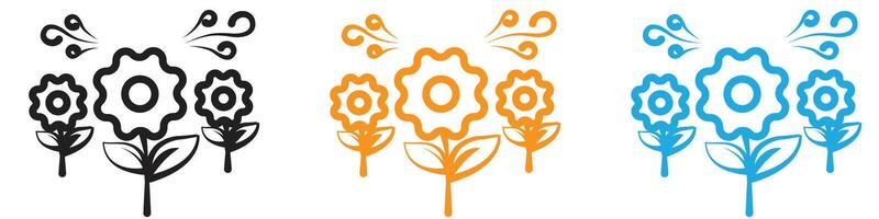 Spring season logo set collection for web app ui vector