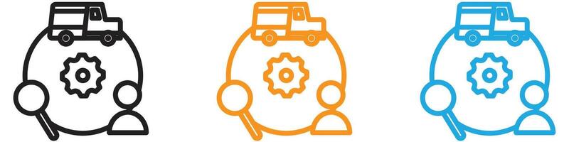Supply chain process logo set collection for web app ui vector