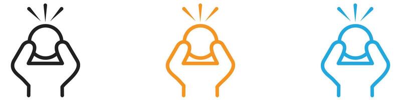 Stress logo set collection for web app ui vector