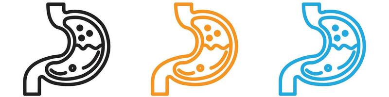 Stomach logo set collection for web app ui vector