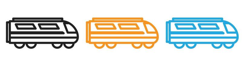 Subway high speed train logo set collection for web app ui vector