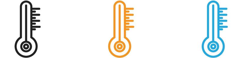Thermometer logo set collection for web app ui vector