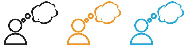 Thinking logo set collection for web app ui vector