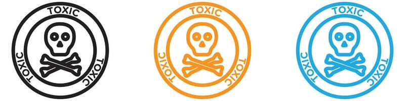 Toxic product logo set collection for web app ui vector