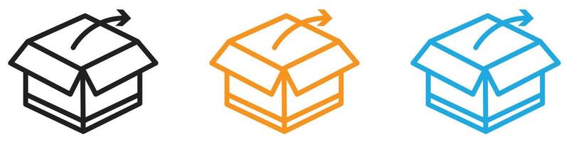 Unpack logo set collection for web app ui vector