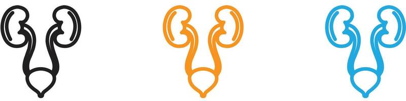 Urinary system logo set collection for web app ui vector