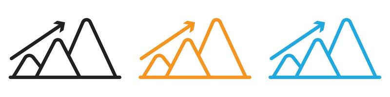 Uphill logo set collection for web app ui vector