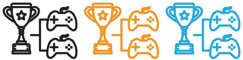 game contest logo set collection for web app ui vector