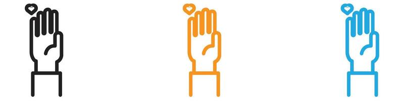 Volunteer logo set collection for web app ui vector
