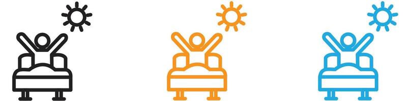 Wake up in the morning logo set collection for web app ui vector