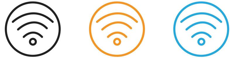 Wifi signal logo set collection for web app ui vector
