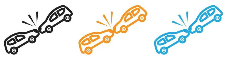 car Accident logo set collection for web app ui vector
