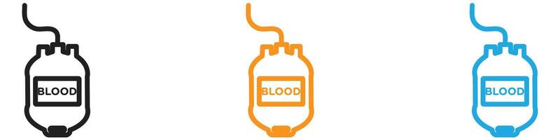 blood bag logo set collection for web app ui vector
