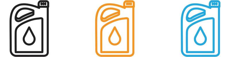 canister of motor oil logo set collection for web app ui vector