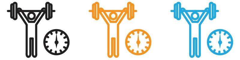 exercise time logo set collection for web app ui vector
