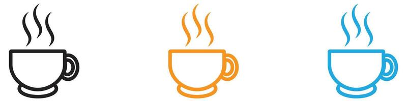 coffee cup logo set collection for web app ui vector