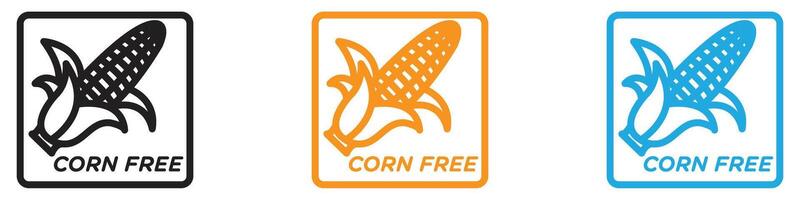 corn free logo set collection for web app ui vector