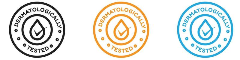 dermatologically tested logo set collection for web app ui vector